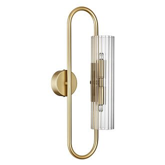 Бра 17,5*40 см, 2*G9 Lumion TORONTO 6560/2W золотой, прозрачный