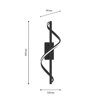 Бра 35*5 см, 1*LED, 10W, 4000K, F-Promo Locket 4180-1W, черный матовый