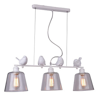 Подвесная люстра с птичками Arte Lamp Passero A4289SP-3WH, белый