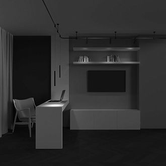 Трековый светильник  TR155-1-5W4K-B **-30 см, *LED*5W, 4000K, Maytoni technical FLARITY TR155-1-5W4K-B, Черный