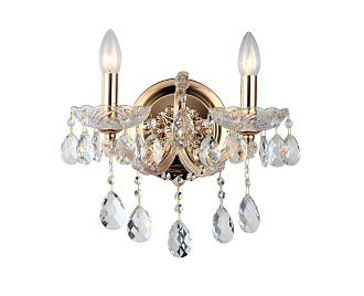 Бра *31*33 см, 2*E14*40W, Dio D`arte Diamante Diamante E 2.1.2.600 G, Золото
