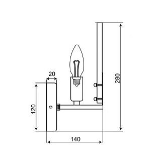 Бра Vele Luce Aria VL1951W01, латунь