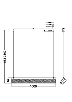 Подвесной светильник 100*8,5*316,2 см, LED, 35W, 3000К, Maytoni Petra MOD250PL-L36BS3K латунный
