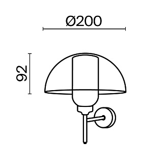 Бра 24*22 см, E14 1 40W, К, Черный Maytoni Memory MOD177WL-01B