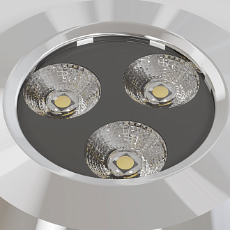 Встраиваемый светильник 7,5*9,5 см, LED*3W, 3000 К, Flash O044DL-L3S3K Maytoni Outdoor, Серебро