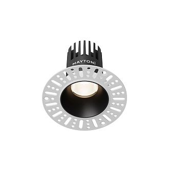 Встраиваемый светильник DL119-10W-4K-TRS-B **-8,2 см, *LED*10W, 4000K, Maytoni technical Dip DL119-10W-4K-TRS-B, Черный, вр 5,8 см