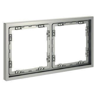 Рамка пластиковая Voltum S70 на 2 поста, сталь пластик Soft touch VLS100205