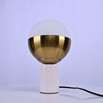 Настольная лампа Geneva Globe Marble 17,5*17,5*28 см, 1*E27*60W, ImperiumLoft 43.402, Белый