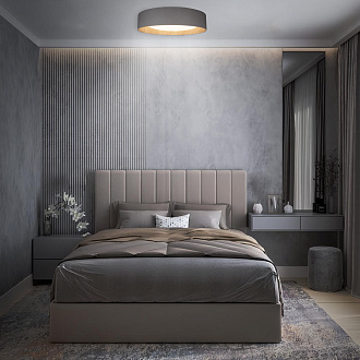 Потолочный светильник 45*10 см, 1*LED*36W 4000K серый, дерево LOFT IT Coin 10202 Grey