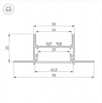 Профиль SL-LINIA45-FANTOM-2000 ANOD