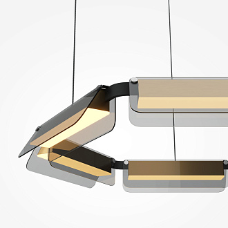 Подвесной светильник 77*77*312 см, LED, 40W, 3000К, Maytoni FLAT MOD296PL-L40BS3K черный