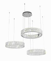 Люстра Ø500 (500) (500) x H1200, мм, 60W 4000K, SAND NICKEL (Песчаный Никель) NewRgy 105PLSK/D500+500+500BC SAND NICKEL