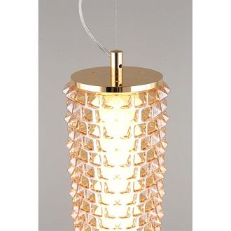 Подвесной светильник 15*105-210 см, 1*LED, 29W, 3000K, Aployt Ozann APL.331.26.29, золотой