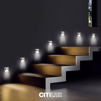 Встраиваемый лестничный светильник Citilux Скалли CLD006K1, Хром, вр 6,5 см