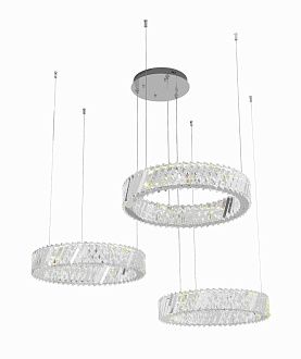 Люстра Ø500 (500) (500) x H1200, мм, 60W 4000K, SAND NICKEL (Песчаный Никель) NewRgy 105PLSK/D500+500+500BC SAND NICKEL