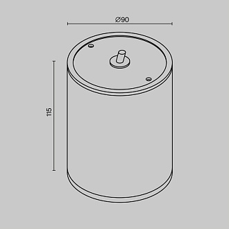 Светильник 9 см, 7W, 3000K, Maytoni Bar O306CL-L7GF, графит, IP65