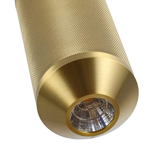 Светильник подвесной 8*18 см, 1 LED*7W, 4000 К, Arte Lamp Omicron A1134SP-7PB, Латунь, с механизмом регулировки высоты