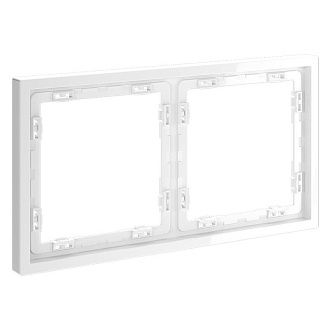 Рамка пластиковая Voltum S70 на 2 поста, белый  пластик  VLS100201