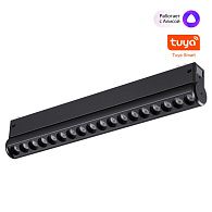Cветильник  33,4*3,3*6 см, 1*LED*18W, 3000-6000K, Novotech VECTOR PORT 359949, черный,  диммир. пульт ДУ/Tuya Smart Life