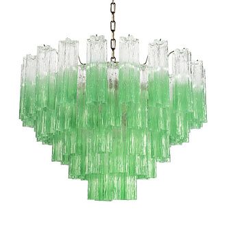 Подвесная люстра 80 см, Loft IT Murano 10580/800 Clear green, бронза