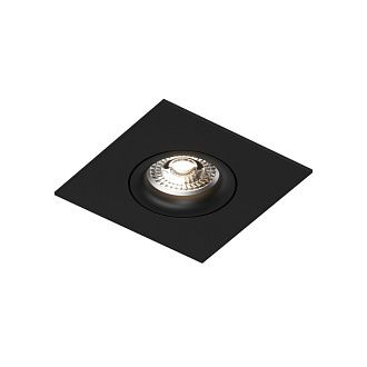 Светильник встраиваемый 9,2*9,2*2,5 см, вр 7 см, 1*GU10*50W, Denkirs Roto mini DK2038-BK, черный