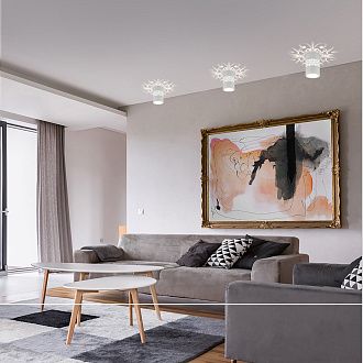Светильник 7*7 см, LED 7W, 4200K с подсветкой DLS025 Elektrostandard