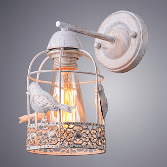 Бра Arte Lamp Cincia A5090AP-1WG, белый с золотом