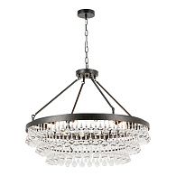 Люстра подвесная *80*45-100 см, 10*E14*60W, Lussole  LSP-6051, черный