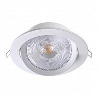 Встраиваемый светильник 17 см, 20W, 3000К, белый, теплый свет, Novotech Stern 358000, LED, вр 14,5 см