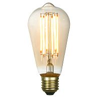 Лампа светодиодная 6,4*14 см, 1*E27*6W 2700K Lussole Edisson GF-L-764 бронзовый