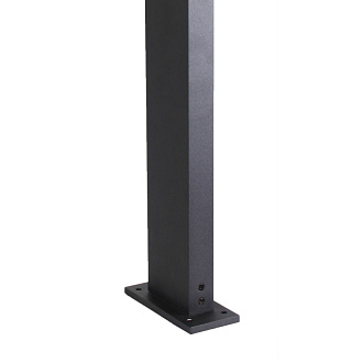 Уличный светильник Favourite Pointer 3021-1T, L205*W130*H650, Каркас черного цвета, плафон из закаленного прозрачного стекла, IP44