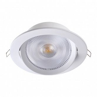 Встраиваемый светильник 17 см, 20W, 3000К, белый, теплый свет, Novotech Stern 358000, LED, вр 14,5 см