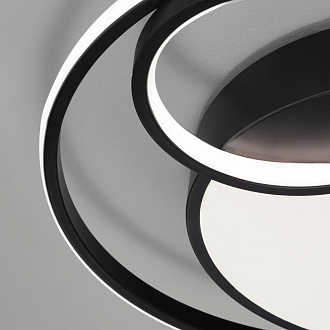 Потолочный светодиодный светильник с регулировкой яркости и цветовой температуры 50*8 см, 129W, 3300-4200-6500 К Eurosvet 90254/1 черный a057128