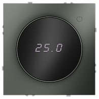 Терморегулятор электронный Voltum S70 с индикацией и датчиком, для теплого пола, титан пластик/стекло Soft touch VLS070106