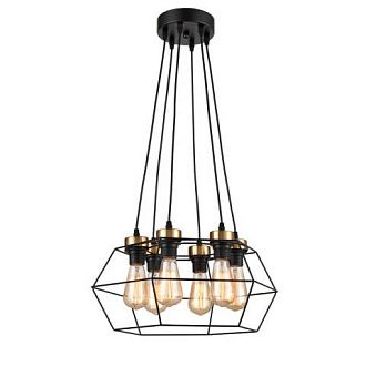 Подвесной светильник  47*147 см, 6*E27 черный, золото Vele Luce Tempo VL6322P06