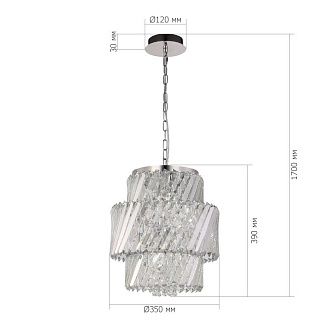 Подвесная люстра *35*170 см, 4*E14*40W, ST-Luce RITZ SL6138.303.04, латунный