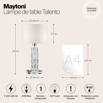 Настольная лампа Maytoni Talento DIA008TL-01CH хром