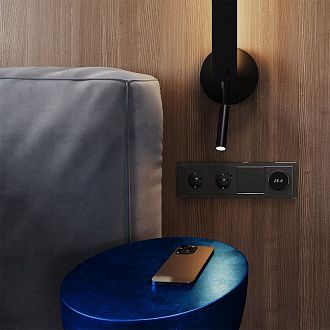 Рамка стеклянная Voltum S70 на 4 поста, титан, стекло Стекло/пластик  VLS110406