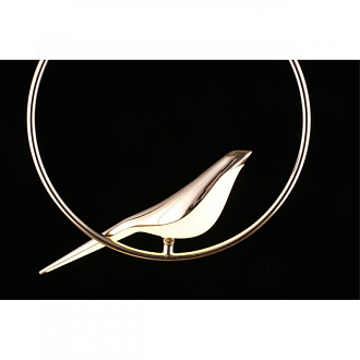 Подвесной светодиодный светильник с птичкой  Aployt Astor APL.822.06.10, черный/золото