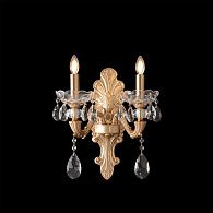 Бра 41 см, Crystal Lux ELIZABETH AP2 BRASS, латунь