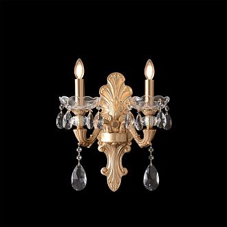 Бра 41 см, Crystal Lux ELIZABETH AP2 BRASS, латунь