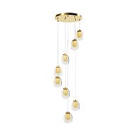 Каскадная люстра 55*55*375 см,  LED, 30W, 3000К, Maytoni Biology MOD367PL-L30BBSK латунный