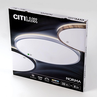 Светильник с подсветкой 40 см, 40W, 3000-5500K, Citilux NORMA CL748400 LED, белый
