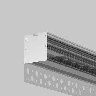 Комплект заглушек (для профиля 59×59) 2 шт., ALM-5959-EC 642058, *4*4 см, Maytoni Led Strip 642058, Серебро
