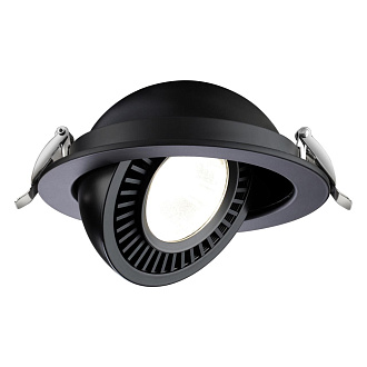 LED светильник 14 см, 18W, 4000K, Novotech Gesso 358818, черный, вр 12 см