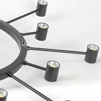 Люстра подвесная *80*50-50 см, 32*led*3W, 4000K, Lussole Hopkins LSP-7407, черный