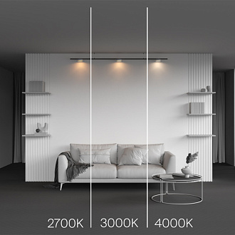 Трековый светильник 11,3*3,4 см, LED 12W 4000K Maytoni Technical Accessories for tracks Levity Zon TR189-1-12W4K-BW черно-белый