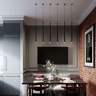 Подвесной светильник *1,6*83 см, 1*LED*3W, 4000K, Loft It Reed 10358/830, Песочно-черный