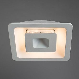 Встраиваемый светильник 12 см, 3W, 3000К, белый, теплый свет, Arte Lamp Canopo A7243PL-2WH, светодиодный