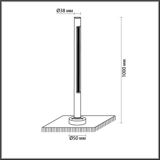 Уличный светильник  3,8*100 см, 1*LED*16W Odeon Light PIFA 7036/16GL черный
